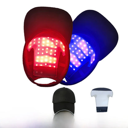 Three-Band Red and Blue Light Hair Care Cap