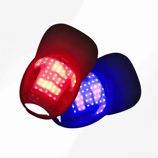 Three-Band Red and Blue Light Hair Care Cap